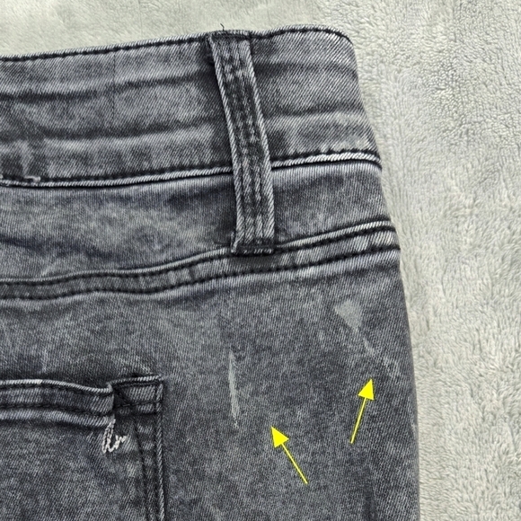 Lularoe Charcoal Acid Wash Skinny Jeans Magic Elastic Waistband L-161367 - Picture 11 of 11